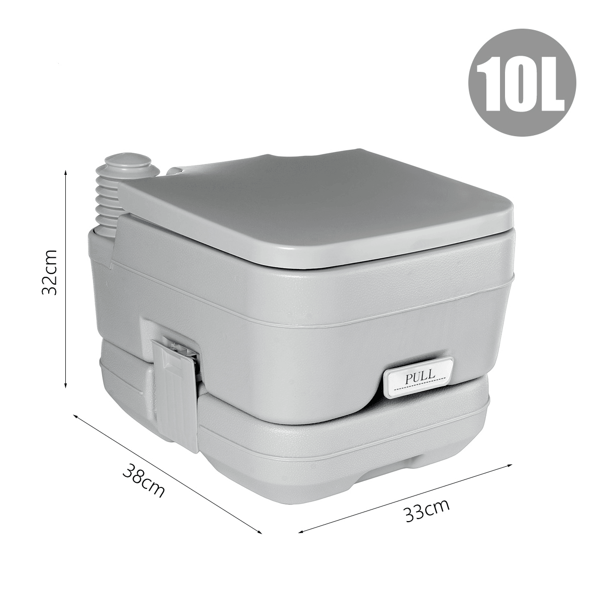 Toilettes portables 10L/12L/20L pour personnes âgées à domicile, voyage, camping, commode, pot intérieur et extérieur