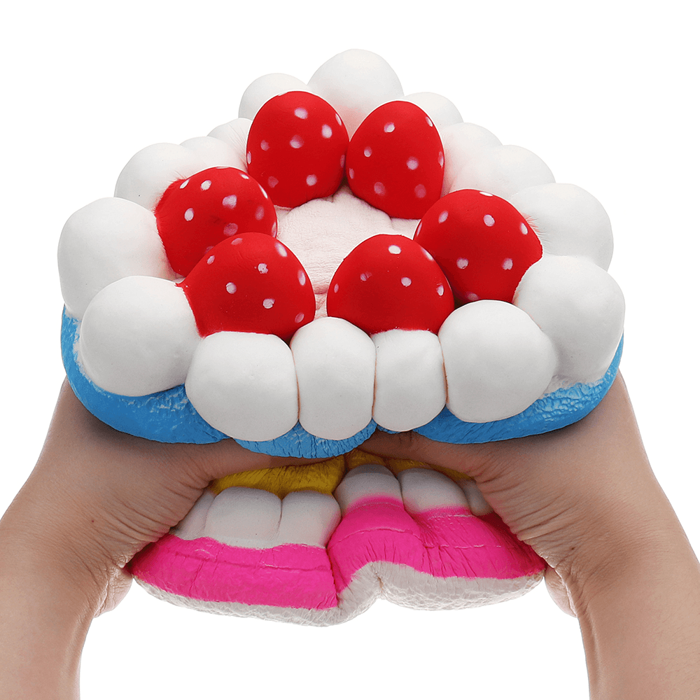 Giant Strawberry Cake Squishy 25*15CM Huge Slow Rising Soft Toy Gift Collection with Packaging