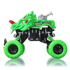 Coche de juguete de plástico con forma de dinosaurio verde para niños