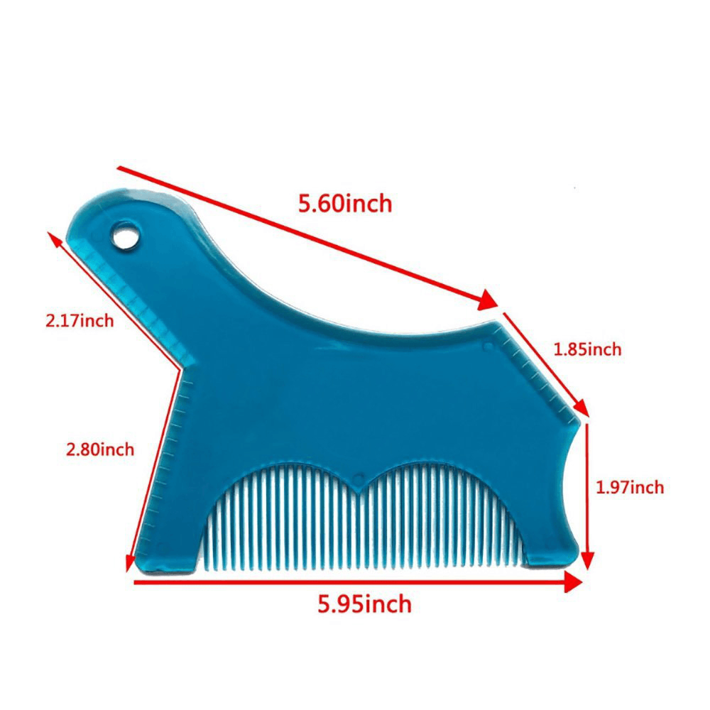 1 plantilla de peine para modelar la barba, recortar y dar forma, guía para afeitado con peine de tamaño completo, herramienta de peinado de diseño innovador