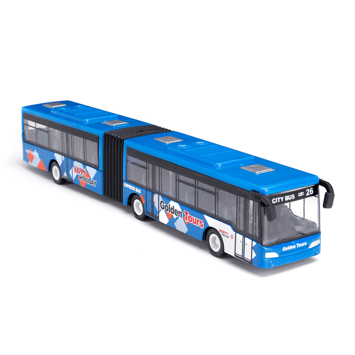 Autobús lanzadera para bebés azul/rojo/verde 1:64 de 18 cm, modelo de vehículo fundido a presión, juguete para niños