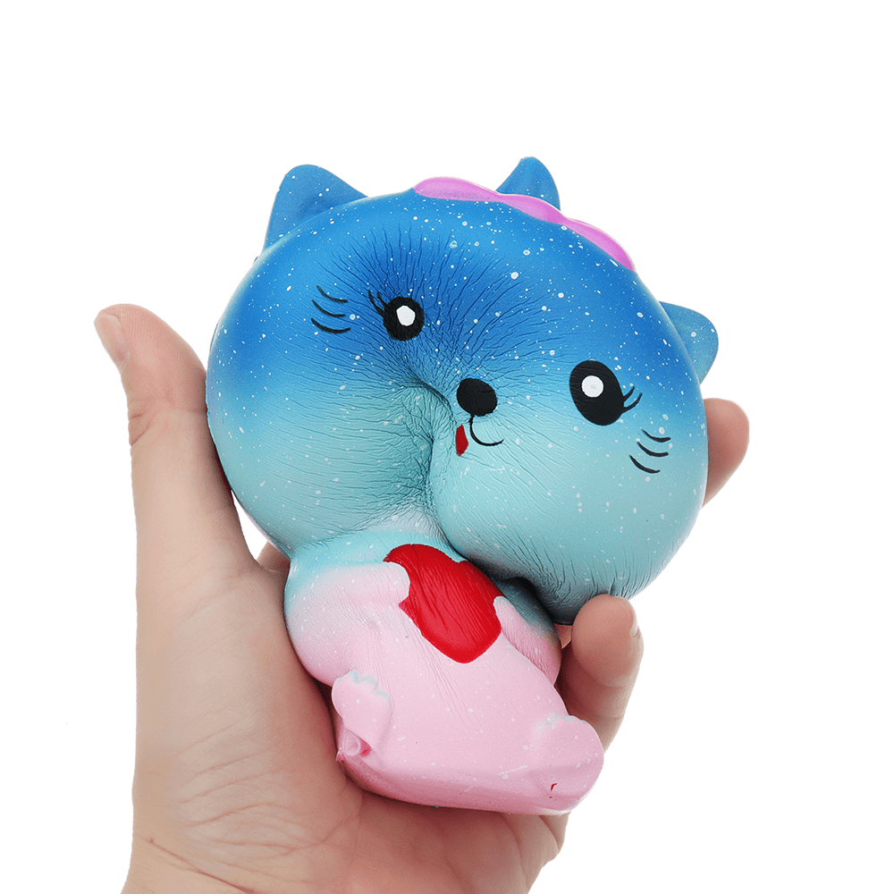 Squishy Chat Galaxy 13*9*7CM Remontée Lente avec Emballage Cadeau Collection Peluche