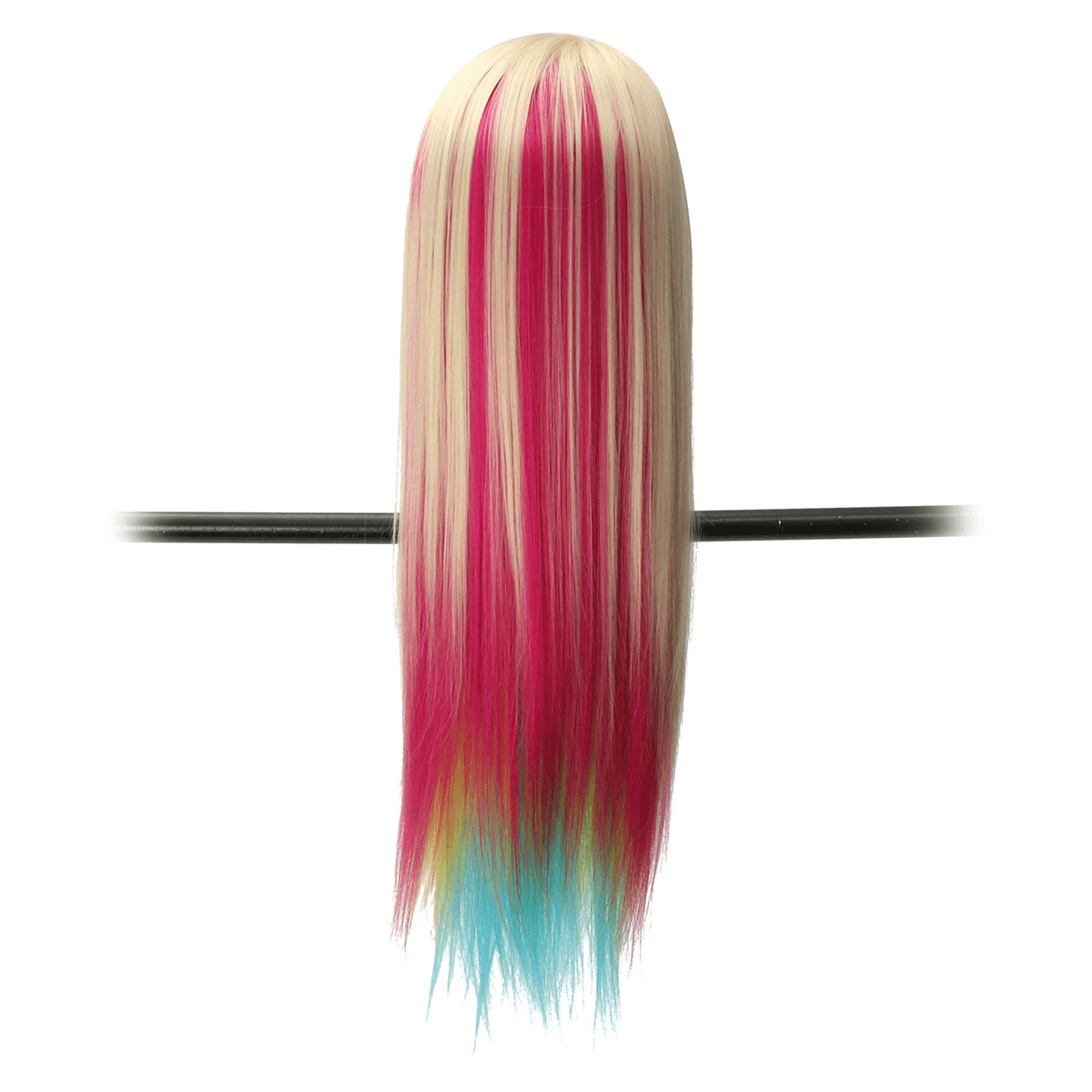 Cabeza de maniquí de entrenamiento de cabello para peluquería, 8 colores, con soporte de abrazadera