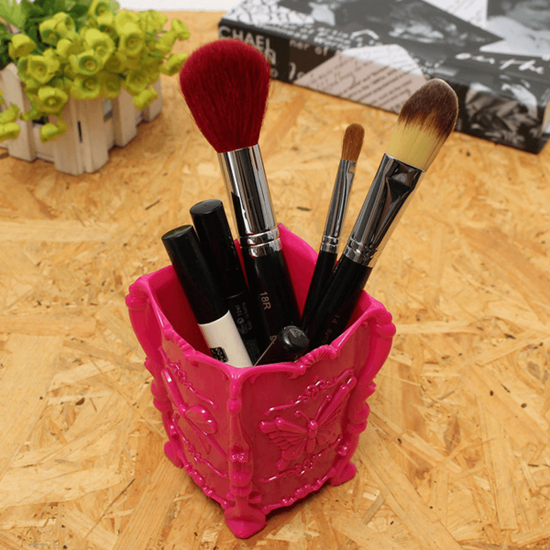 Étui de rangement de maquillage papillon, porte-brosse, rouge à lèvres, stylo, boîte décorative, conteneur cosmétique