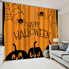 Rideaux occultants pour fenêtre 132 x 160 cm, rideaux imprimés Halloween pour salon, décoration de festival