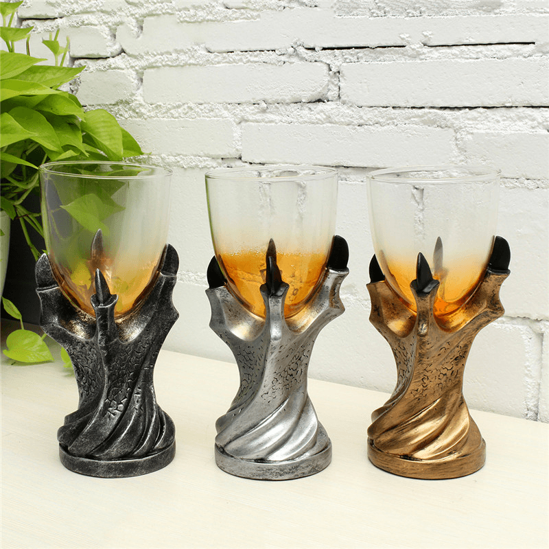 Porte-verre à vin en forme de dragon pour Halloween, réplique de coupe à vin, décoration gothique