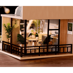 CUTEROOM L-032-B Cozy Time Space Sense Innovative Design Double-Layer LOFT Assembled Doll House with Furniture