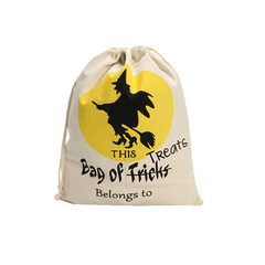 Sacs en toile pour citrouille d'Halloween Sac à cordon de serrage Beam Port Sacs cadeaux pour bonbons