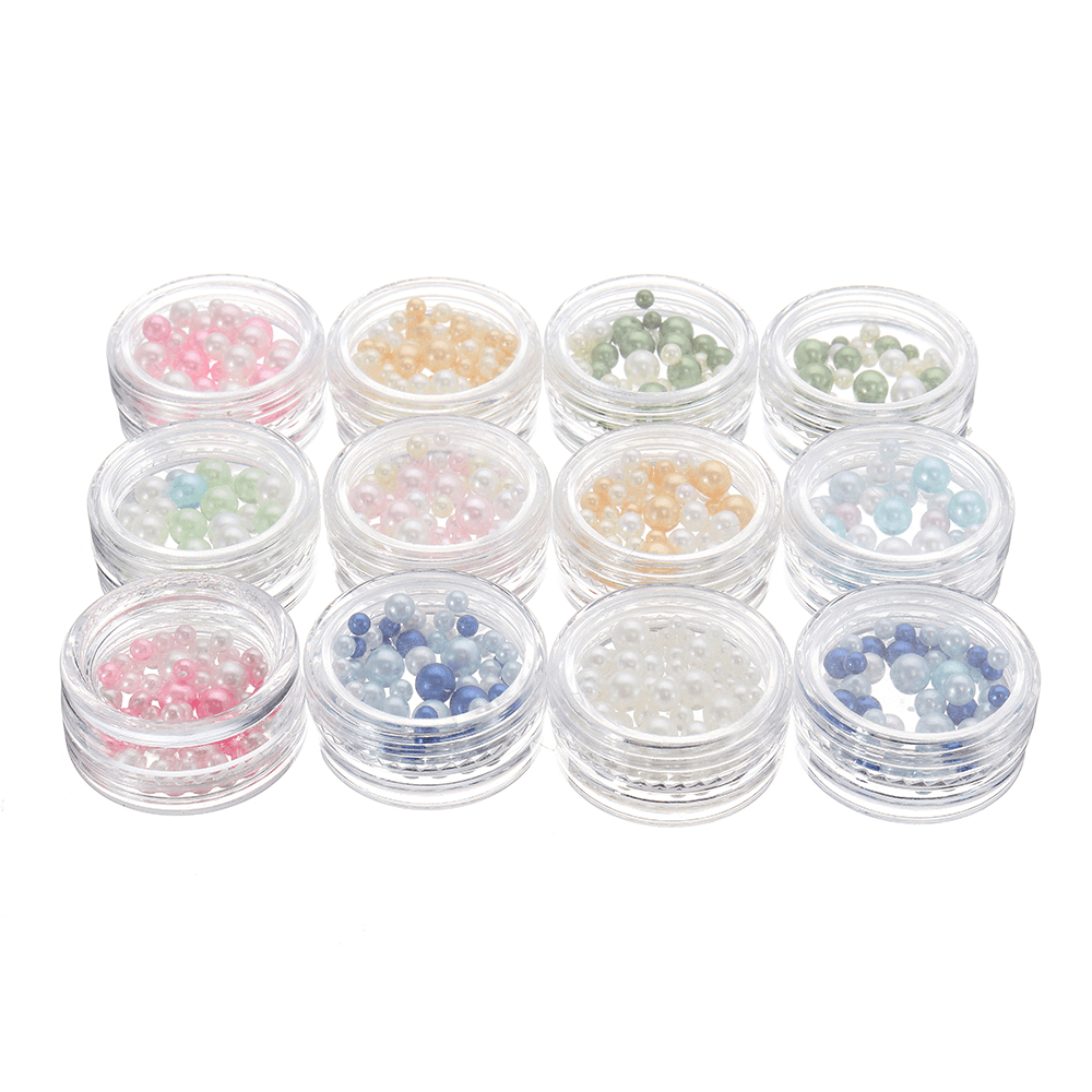 Lot de 12 perles colorées en céramique pour slime fait à la main, en tranches de fruits, en poudre de perles