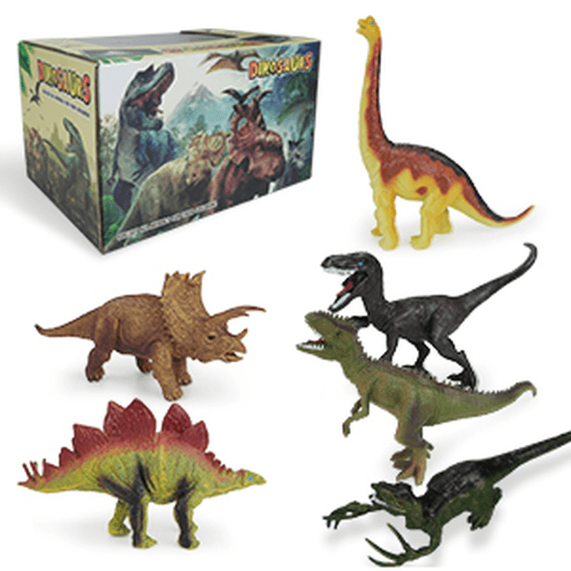 Jouets de dinosaures Figurines de dinosaures avec tapis de jeu et arbres d'activités, ensemble de jeu éducatif réaliste pour dinosaures pour créer un monde de dinosaures comprenant Triceratops, Velociraptor, pour enfants, garçons et filles