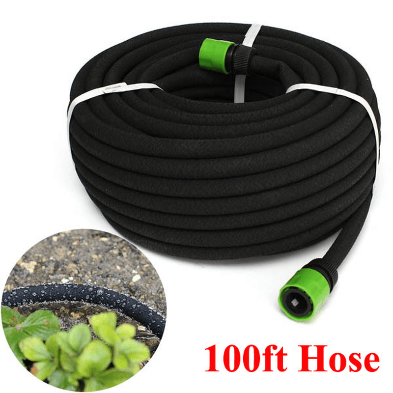 100FT Garden Lawn Porous Soaker Hose Watering Water Pipe Drip Irrigation Tool