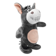 20 cm parlant âne enregistrement sonore peluche animal en peluche vache marchant poupée électronique en mouvement