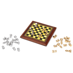 Jeu d'échecs miniature en métal pour maison de poupée à l'échelle 1:12, jouets pour décoration de chambre à coucher