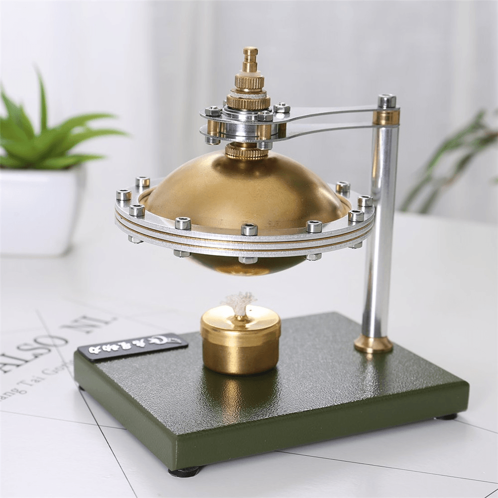 Assembly UFO Spin Suspension Steam Stirling Engine with Copper Boiler Educational Toys