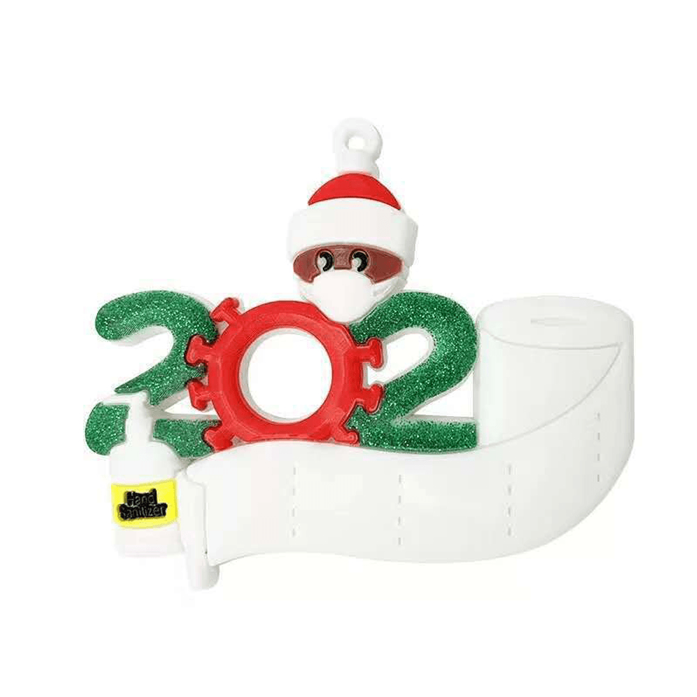 Adornos navideños con forma de figura de Papá Noel, árbol de Navidad, muñeco de nieve negro, colgantes para Acción de Gracias, regalo, decoraciones para el hogar, 2020