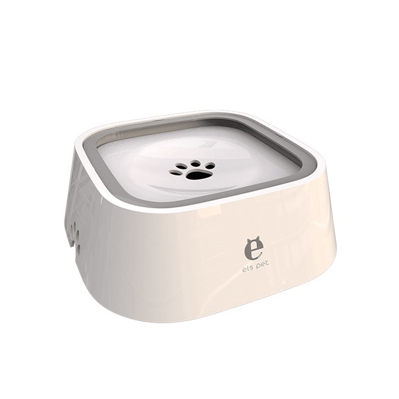 Bol d'eau flottant pour animaux de compagnie de 1,5 L pour chien et chat, anti-éclaboussures, sans mouillage de la bouche