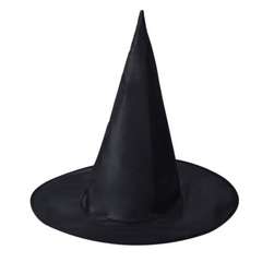 Sombrero puntiagudo negro de bruja de Halloween, disfraces de cosplay para niños adultos, 37 x 38 cm