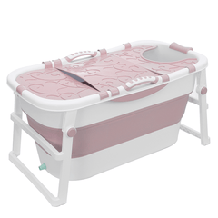 Baignoire pliante portable 107 x 59 x 53 cm pour salle de bain, grande capacité, baignoire spa en PVC