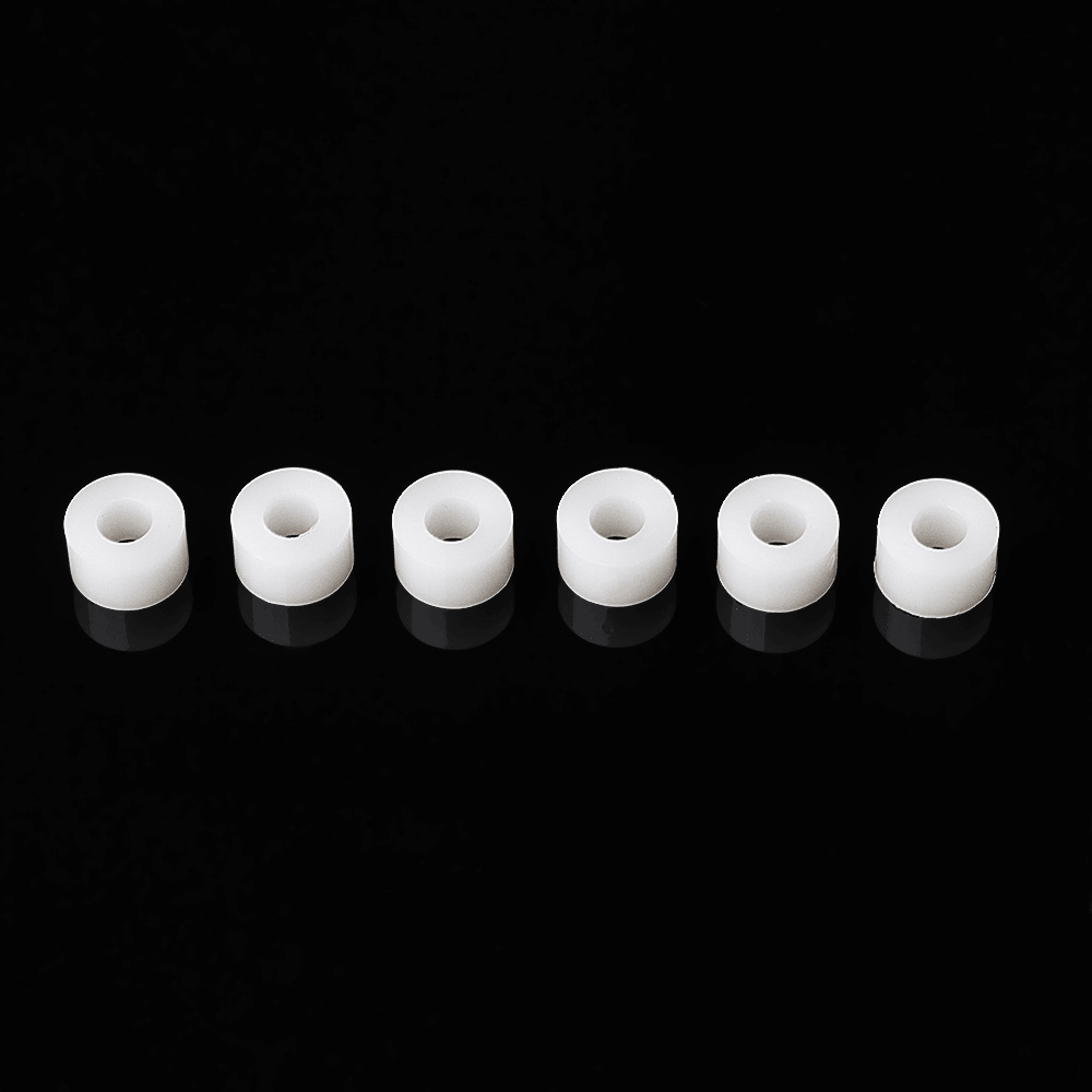 100 piezas M3 de nailon blanco ABS sin rosca espaciador hueco redondo para placa PCB 4/5/6/8/10/12 mm