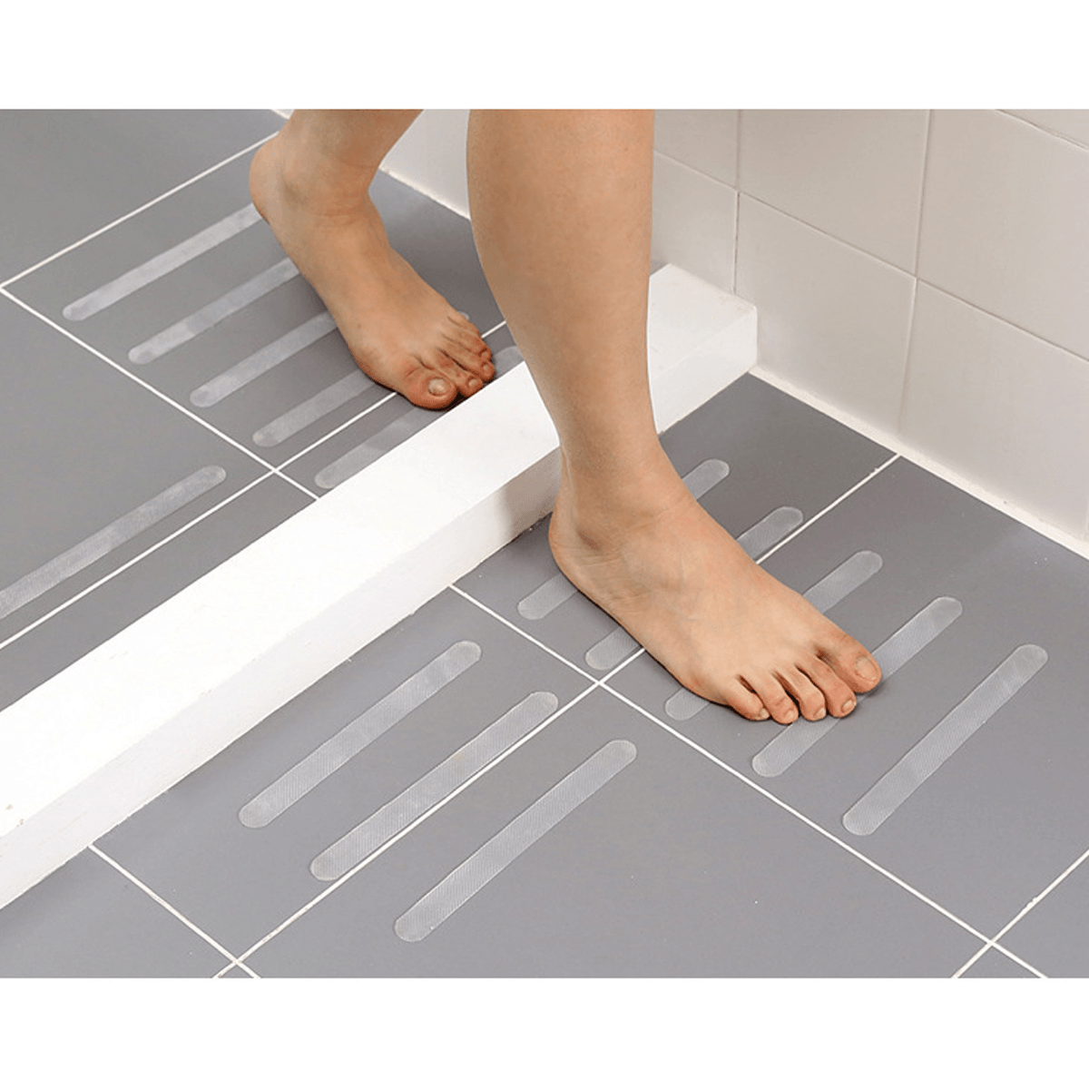 Lot de 12 bandes antidérapantes pour baignoire et douche