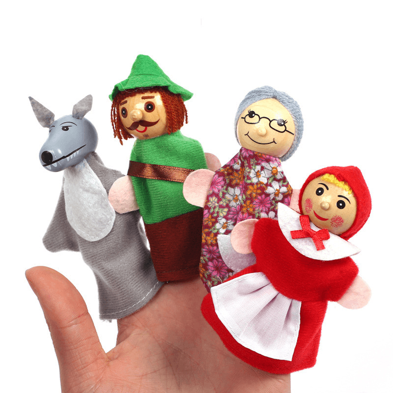 Juego de 7 tipos de marionetas de dedo familiares para Navidad, muñecos de tela suave para niños, regalo para niños, juguetes de peluche