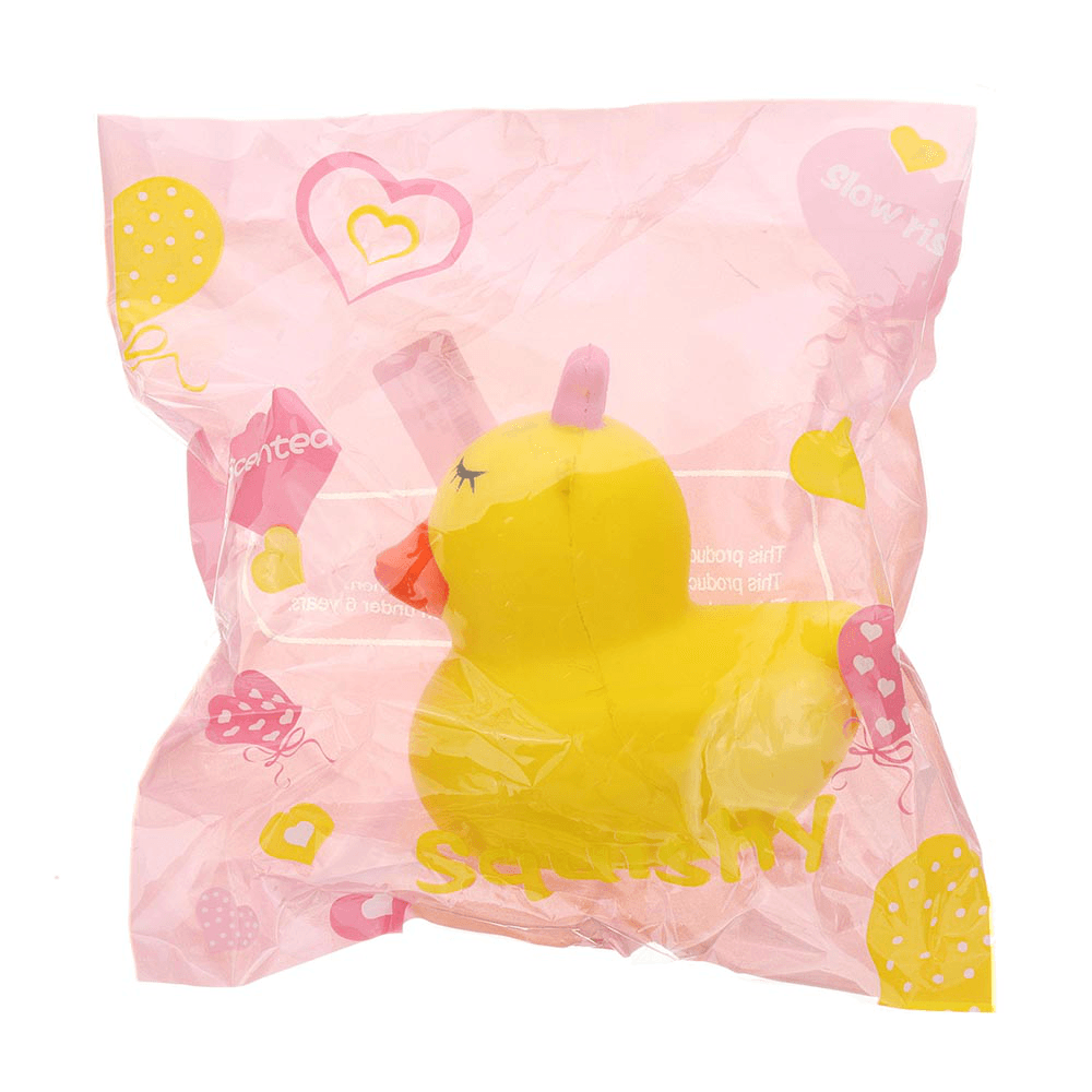 Cartoon Yellow Duck Squishy 9.5*8CM Slow Rising with Packaging Collection Gift Soft Toy