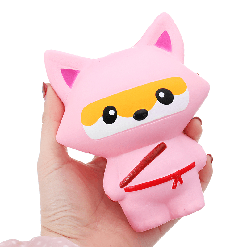 Jouet Jumbo Squishy Ninja Cat Fox Panda parfumé de 14 cm qui monte très lentement pour enfants