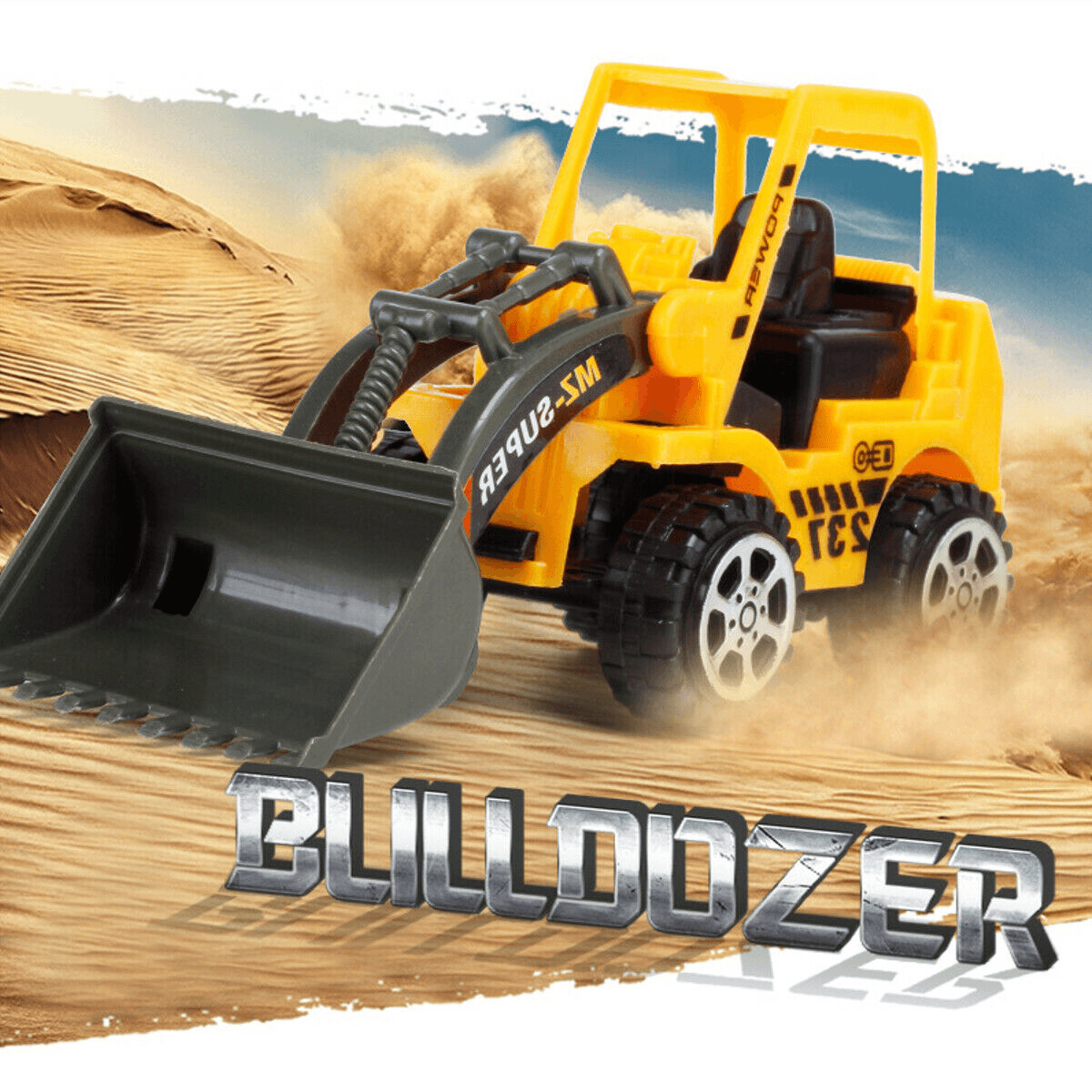 6 PCS Engineering Vehicle Excavator Dozer Toys Vehicle Car Model Kids Gifts