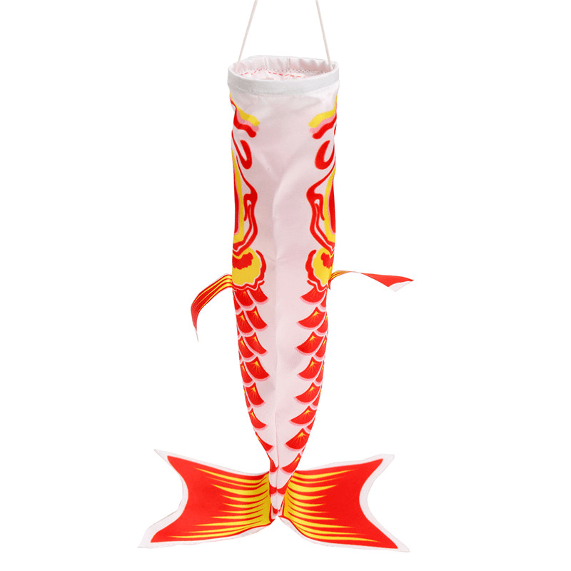 Bandera de carpa Koi Nobori de estilo japonés de 40 cm, manga de viento, pez Koinobori, cometa impermeable, mascota, artesanía, decoración colgante