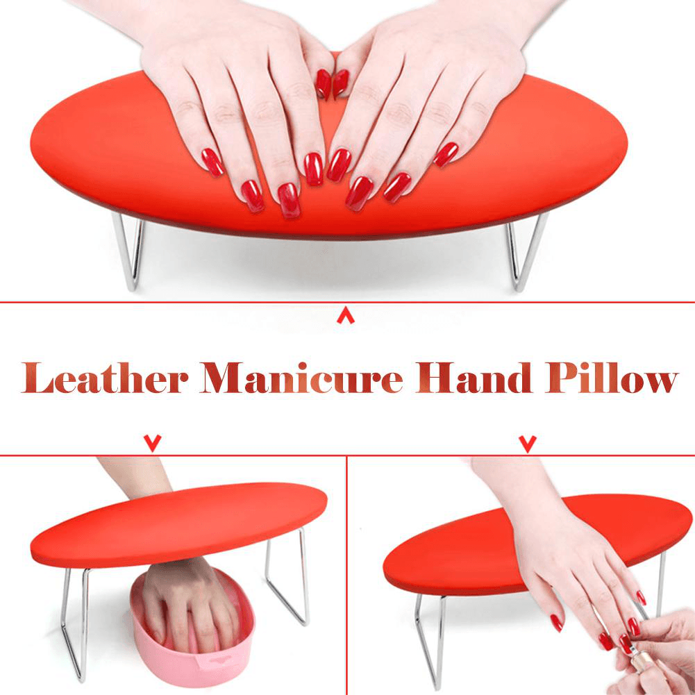 Almohadilla de mano para uñas desmontable Reposabrazos para uñas Cuero de microfibra Accesorios impermeables para decoración de uñas Almohada de mano para uso del técnico de uñas