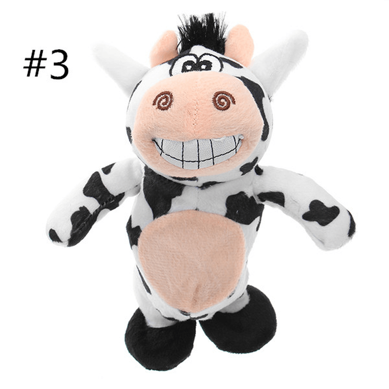 20 cm parlant âne enregistrement sonore peluche animal en peluche vache marchant poupée électronique en mouvement