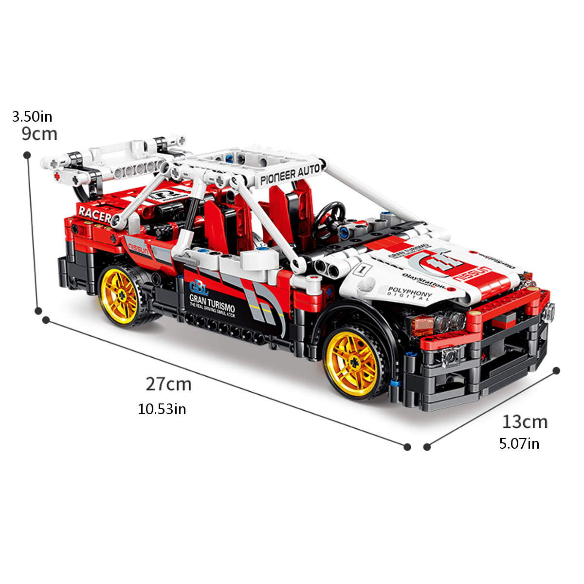 591 pièces 1:17 KY1020 R32 Ares voiture d'ingénierie mécanique petites particules blocs de construction assemblés à faire soi-même modèle de voiture de course à tirer jouet pour cadeau d'anniversaire