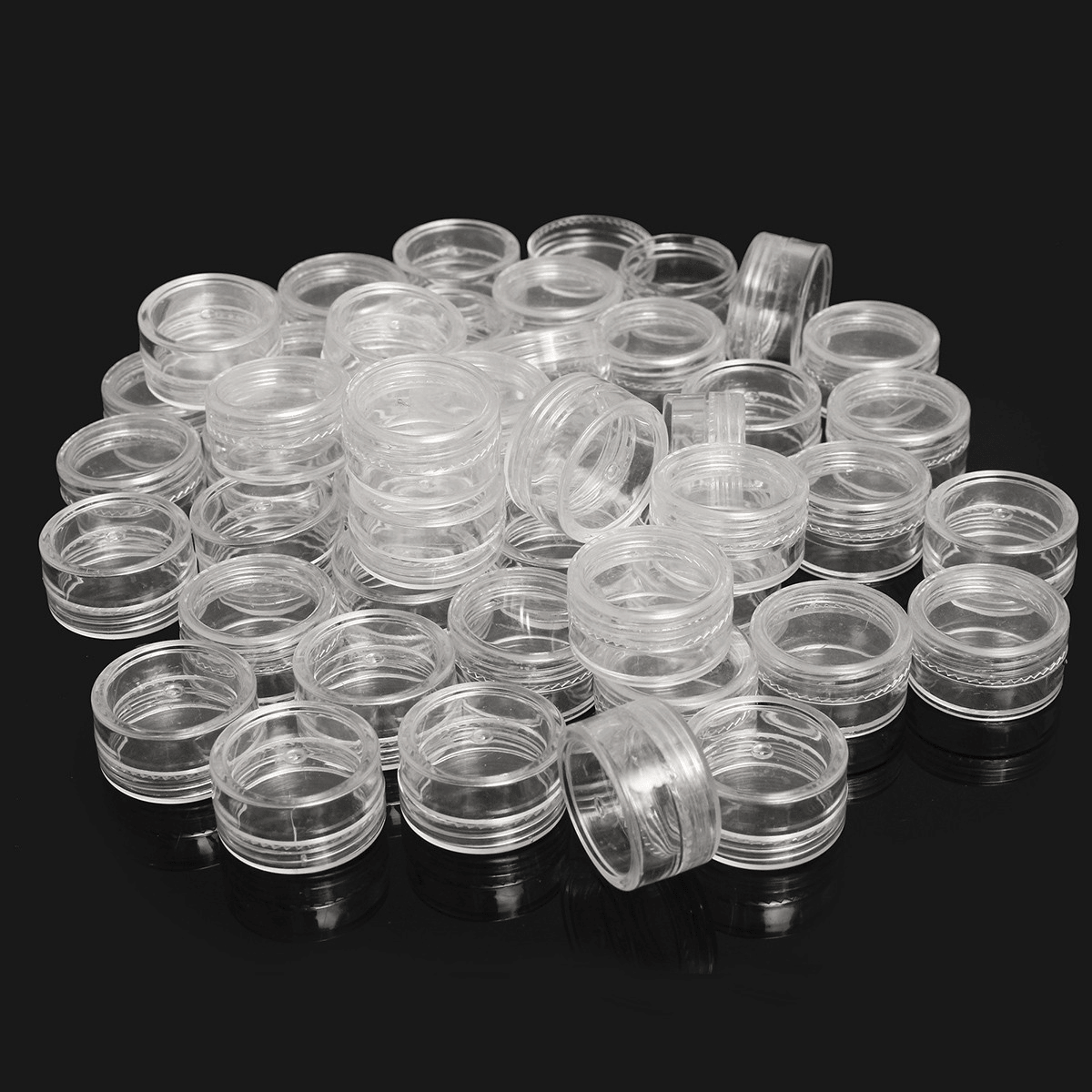 50Pc/Lot 5G Sample Clear Cream Jar Mini Cosmetic Jewelry Refillable Bottles Containers Transparent Pot Can Tin