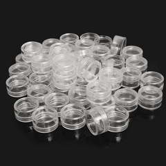 50Pc/Lot 5G Sample Clear Cream Jar Mini Cosmetic Jewelry Refillable Bottles Containers Transparent Pot Can Tin