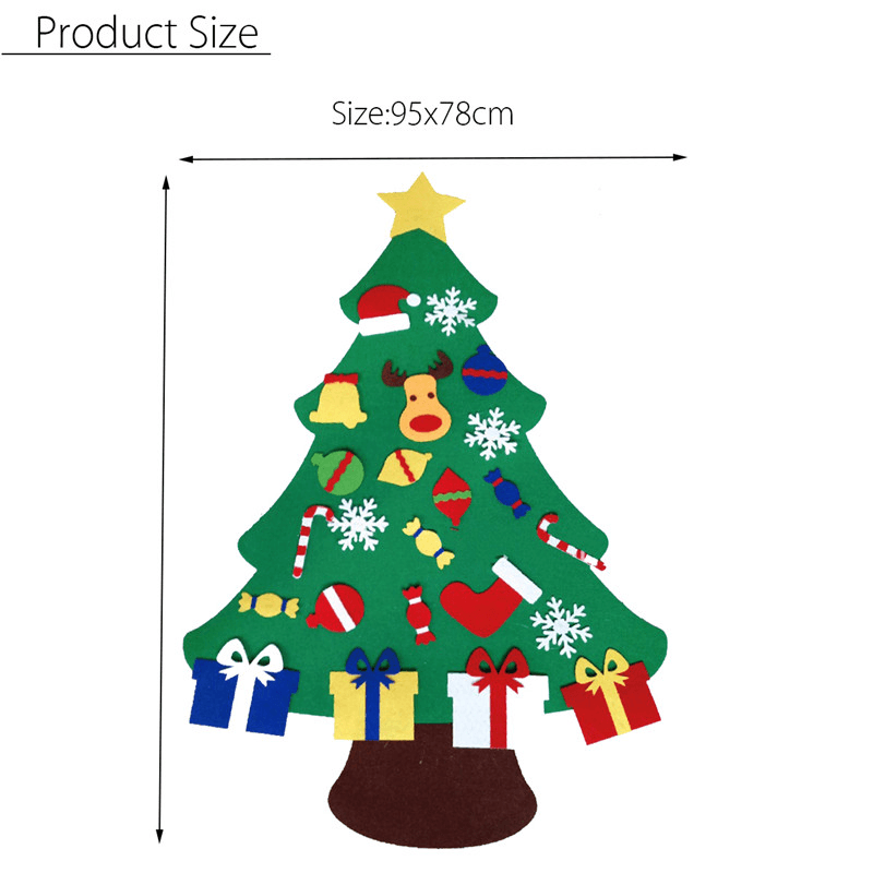 Christmas Tree Set with Ornaments Gift Door Wall Hanging Decoration