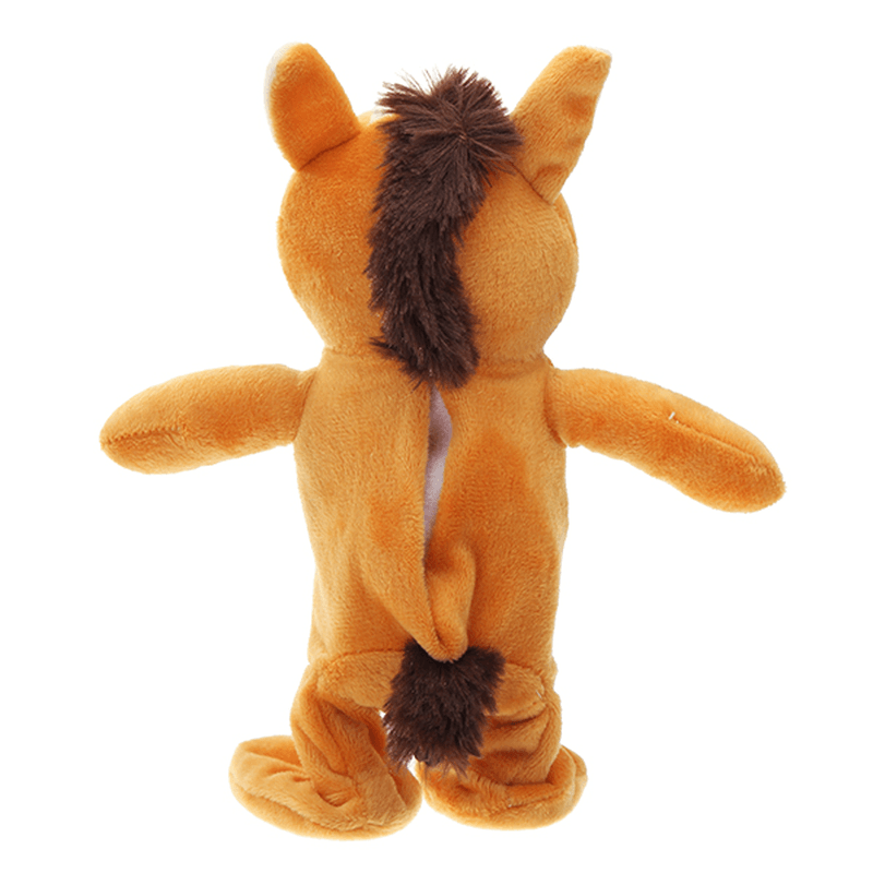 20 cm parlant âne enregistrement sonore peluche animal en peluche vache marchant poupée électronique en mouvement