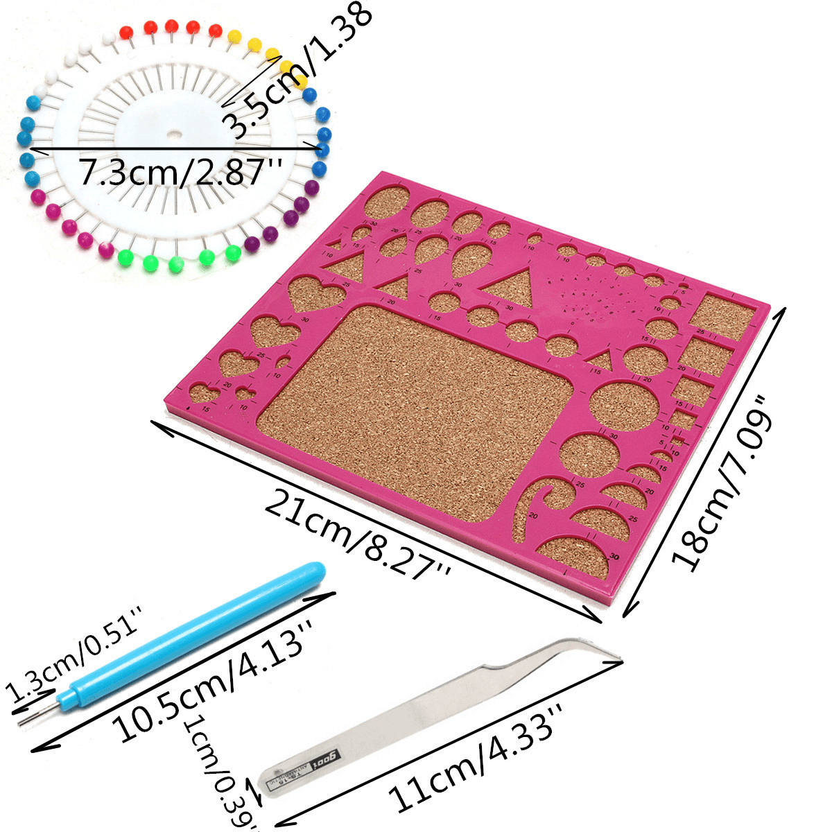 Creations Paper Quilling Kit Tweezer Board Needles Slotted Tools DIY Craft