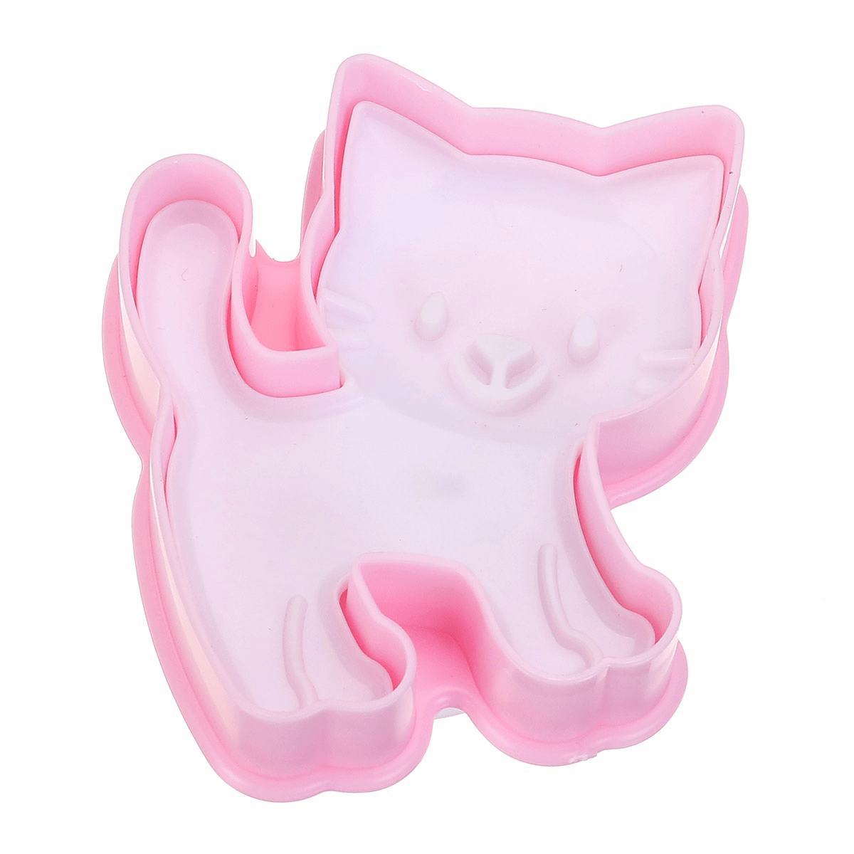 Juego de 3 cortadores de galletas con forma de gato, molde para fondant, para repostería, utensilios de cocina