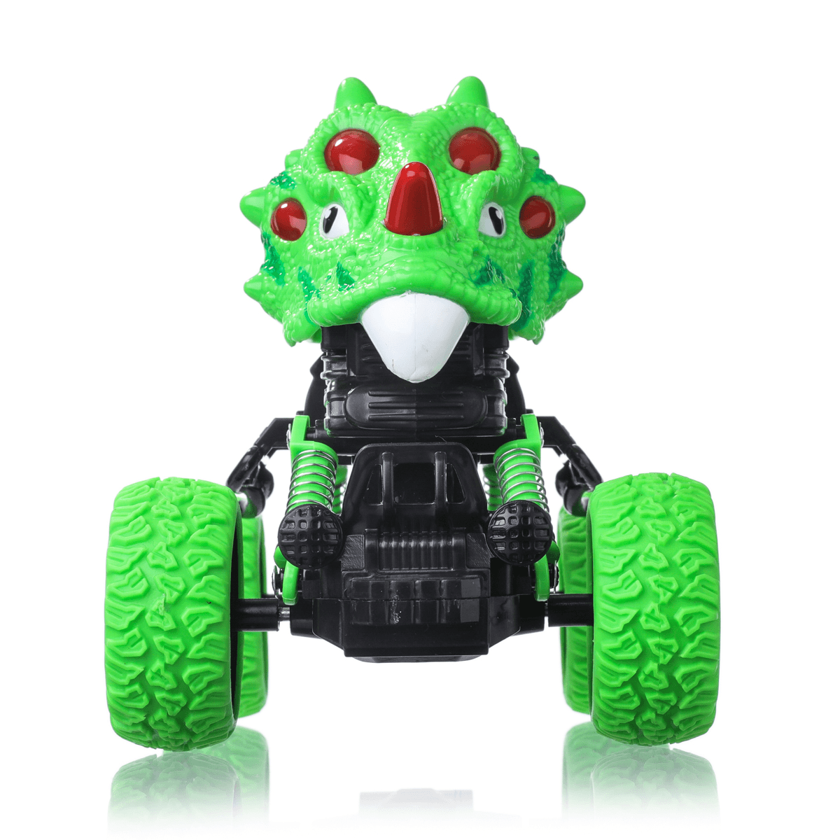 Coche de juguete de plástico con forma de dinosaurio verde para niños