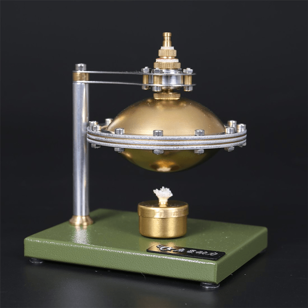 Assembly UFO Spin Suspension Steam Stirling Engine with Copper Boiler Educational Toys