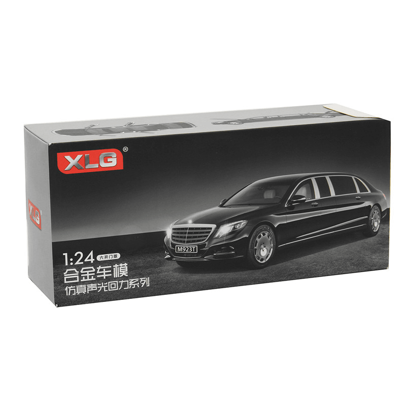 Modelo de coche de metal fundido a presión S600 Limousine 1:32 20,5 X 7,5 X 5 cm Coche en caja negro