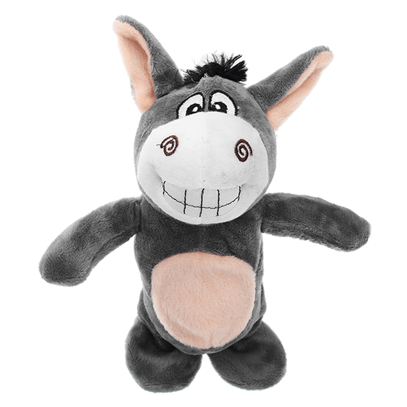 20 cm parlant âne enregistrement sonore peluche animal en peluche vache marchant poupée électronique en mouvement