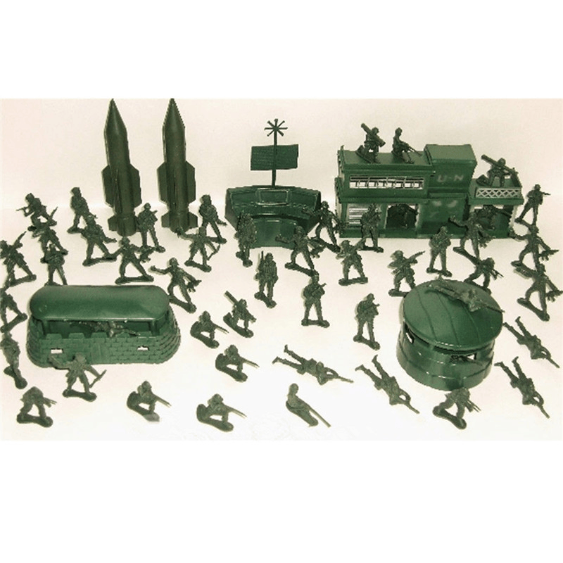 Juego de 56 piezas de soldados militares de 5 cm, figuras, accesorios, modelo para niños, regalo de Navidad, juguetes