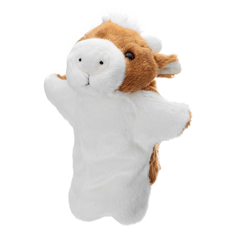 Marionetas de mano de vaca de peluche de 27 cm, juguetes clásicos para niños