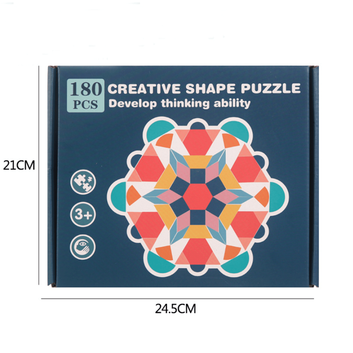 180 Pcs Colorful Creative Multi-Shape Puzzle Develop Thinking Ability Educational Toy with Bag for Kids Gift