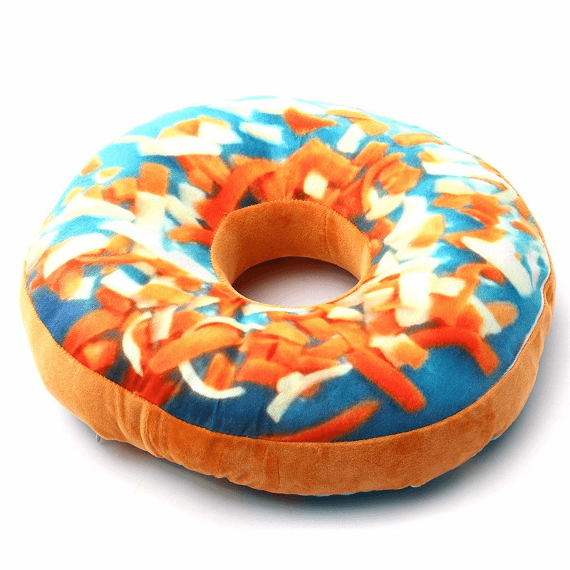 Donut Plush Stuffed Toy Soft Doughnut Food Back Saddle Car Set Kids Gift Decor