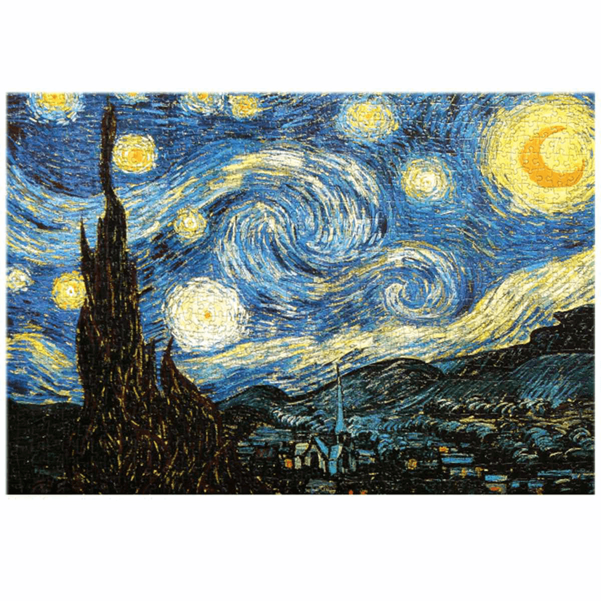 1000 pièces Nuit Etoilee DIY Assemblage Puzzles Paysage Image Jeux Éducatifs Jouet pour Adultes Enfants Joli Cadeau