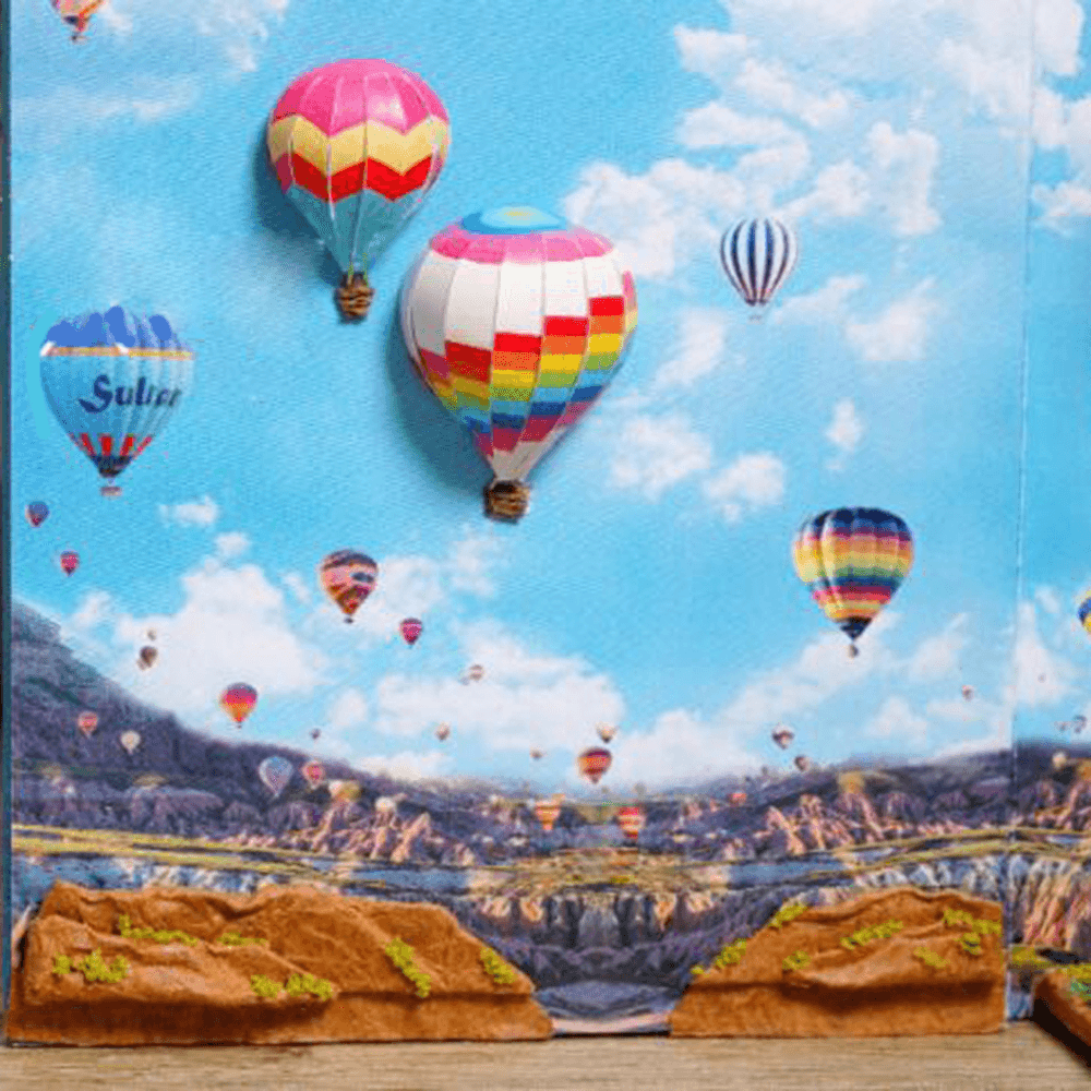 CUTE ROOM Hot Air Balloon Theme DIY Assembled Doll House for Children Toys