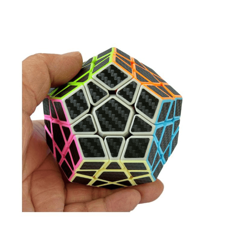 5Pcs per Box Carbon Fibre Magic Cube Pyraminx Dodecahedron Axis Cube 2X2 and 3X3 Cube Speed Puzzle