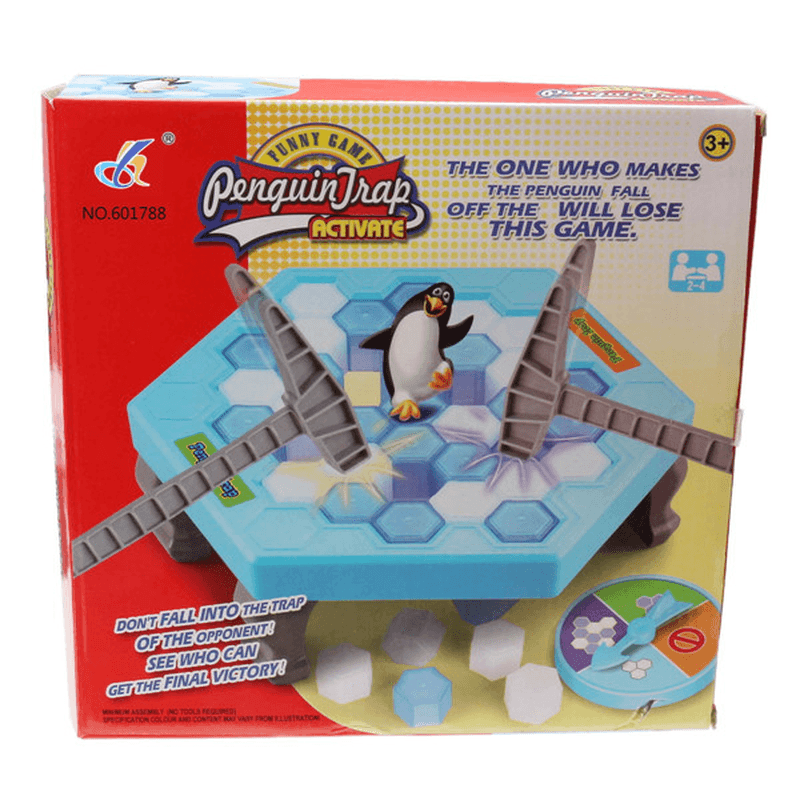 FUNTOK save Penguin Ice Kids Puzzle Game Break Ice Block Hammer Trap Party Toy Pretend Icebreaker